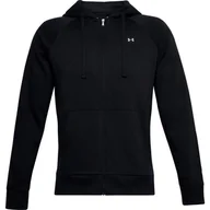 Bluzy sportowe męskie - Bluza męska Under Armour  Rival Fleece FZ Hoodie Dynamic black L - miniaturka - grafika 1