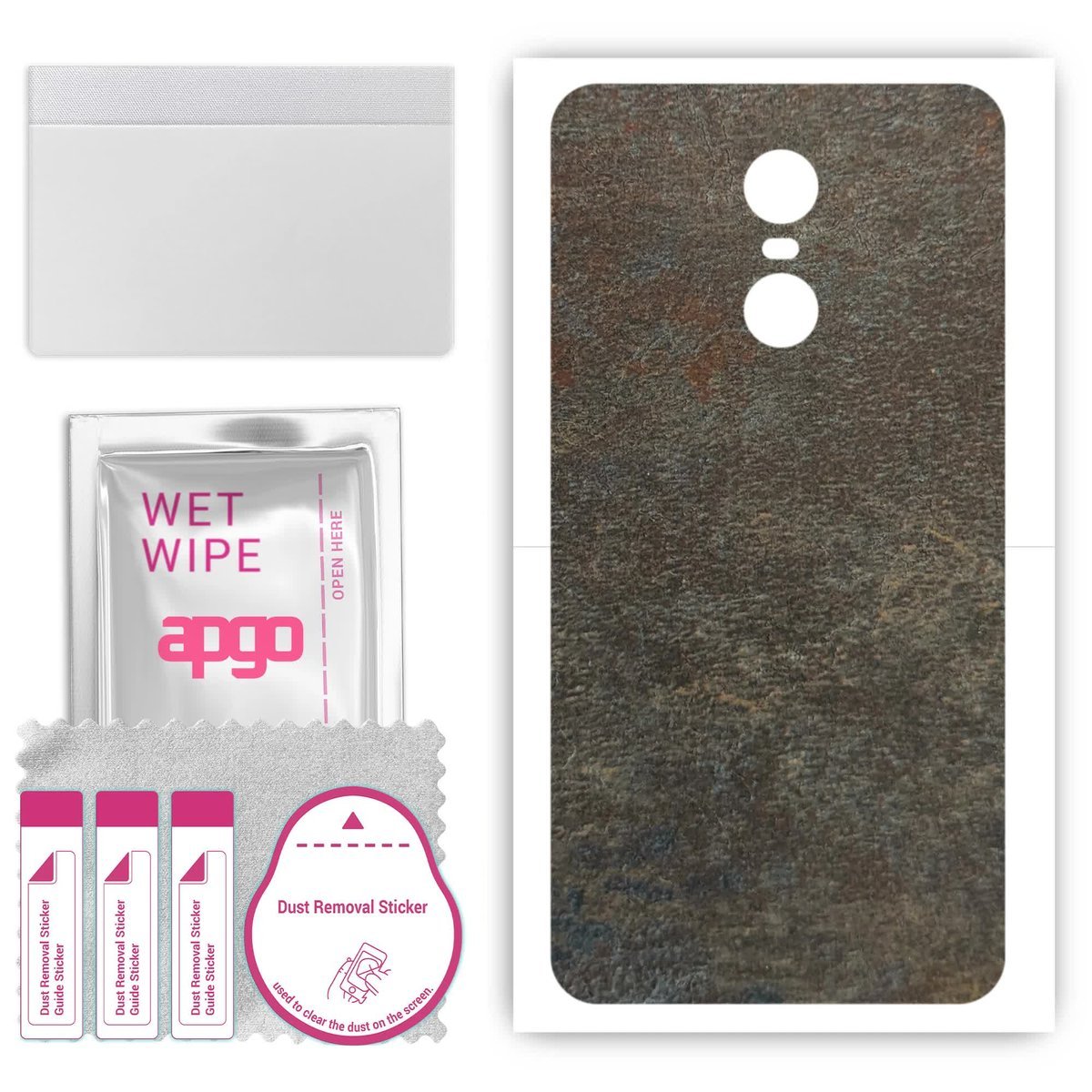 Folia naklejka skórka strukturalna na TYŁ do Xiaomi Redmi Pro - Kamień Księżycowy - apgo SKINS