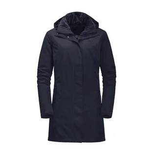 Damski płaszcz JACK WOLFSKIN MADISON AVENUE COAT 1107732-1010 – Granatowy - Płaszcze damskie - miniaturka - grafika 1