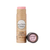 Kremy do twarzy - Aloha Sun Stick SPF 50+ Kolorowy Sztyft Przeciwsłoneczny do Twarzy PINK - miniaturka - grafika 1