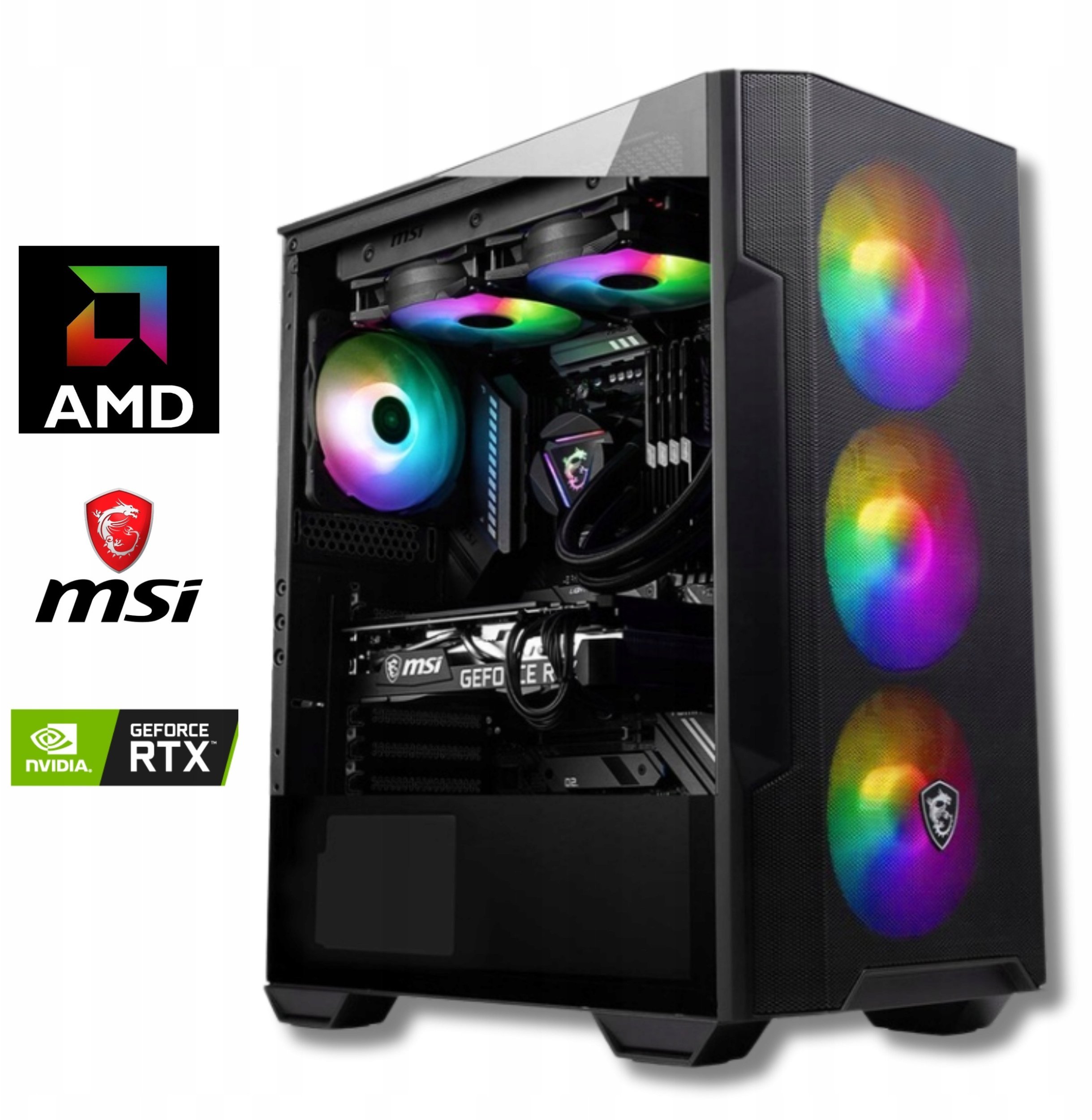 KOMPUTER GAMINGOWY RYZEN 5 RTX 4060 16GB DDR4 500GB M2