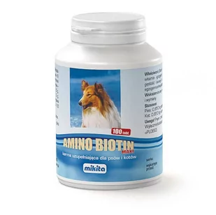 Mikita AMINO BIOTIN MAXI 100 tabl. - Suplementy i witaminy dla psów - miniaturka - grafika 1