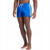 Kąpielówki męskie - Spodenki kąpielowe męskie adidas 3-Stripes CLX Swim Shorts niebieskie IS205 - miniaturka - grafika 1