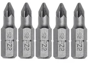Zestawy narzędziowe - Hogert Bity krzyżowe 25mm S2 PZ2 HOGERT HT1S315 5 sztuk HT1S315 - miniaturka - grafika 1