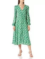 Sukienki - Liquorish Damska sukienka midi z nadrukiem w kwiaty i serca na zielonym weselu, 10 - miniaturka - grafika 1