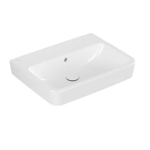 Villeroy & Boch O.novo Umywalka wisząca 60x46 cm bez otworu na baterię z przelewem z powłoką CeramicPlus weiss alpin 4A4162R1 - Umywalki - miniaturka - grafika 1