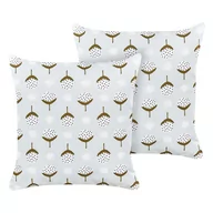 Poduszki ogrodowe - 2 poduszki ogrodowe geometryczny wzór 45 x 45 cm jasnozielone CUNEO - miniaturka - grafika 1