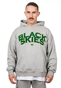 Blackskies Męska bluza z kapturem Team Oversize Heavyweight Hoodie Sweater Hooded, Bluza z kapturem, szaro-zielona, XXL - Bluzy męskie - miniaturka - grafika 1