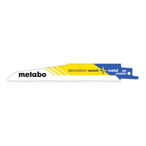 Metabo brzeszczot szablasty BiM 150 mm 4,3; 5 szt. - drewno 631925000