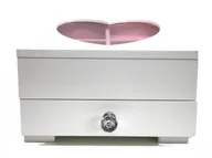 Pudełka i szkatułki - Szkatułka drewniana biała na biżuterię organizer - miniaturka - grafika 1