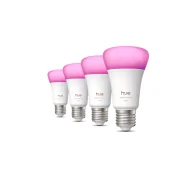 Systemy inteligentnych domów - Philips Hue White and Colour Ambiance A60 E27 4szt. - miniaturka - grafika 1