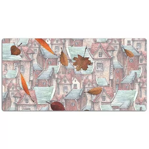 Ochronna mata na biurko Jesienne miasto 120x60 cm, Dywanomat - Podkładki na biurko - miniaturka - grafika 1