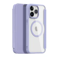 Etui i futerały do telefonów - Etui iPhone 15 Pro Max magnetyczny pokrowiec MagSafe z klapką Dux Ducis Skin X Pro - fioletowe - miniaturka - grafika 1