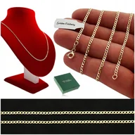 Biżuteria dla dzieci - ZŁOTY ŁAŃCUSZEK PANCERKA PRÓBA 585 14K 42cm/2mm PREZENT NA CHRZEST KOMUNIĘ - miniaturka - grafika 1