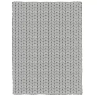 Koc Montana jodełka szary 150 x 200 cm - Narzuty - miniaturka - grafika 1