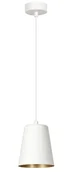 Lampy sufitowe - Emibig Milagro lampa wisząca 1-punktowa biała/złota 414/1 414/1 - miniaturka - grafika 1