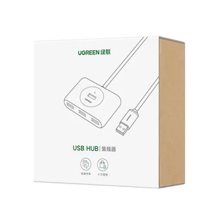 Ugreen wielofunkcyjny HUB USB - 4 x USB 3.0 0,25m czarny (CR113) - Huby USB - miniaturka - grafika 5