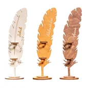 Zestawy piśmiennicze - Zestaw piśmienniczy PIÓRKO stojak na długopis - miniaturka - grafika 1