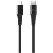 Kable USB - Xqisit Kabel USB Typ-C Lightning Extra Strong Braided 45569 2m Czarny - miniaturka - grafika 1