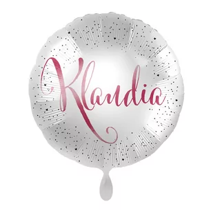 Balon imienny foliowy Klaudia okrągły pakowany 43 cm - Balony i akcesoria - miniaturka - grafika 1