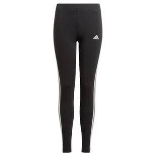 Legginsy dla dzieci adidas Essentials 3 Stripes Leggings czarne GN4046 - Odzież sportowa dziecięca - miniaturka - grafika 1