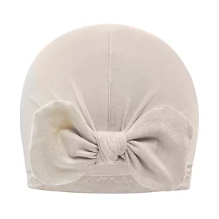Turban bambusowy - beż 1-2 lata - Czapki dla dzieci - miniaturka - grafika 1
