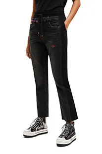 Desigual 22WWDD63 jeansy damskie, czarny, M - Spodnie damskie - miniaturka - grafika 1