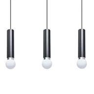 Lampy sufitowe - Potrójna lampa wisząca nad wyspę Macera PND-33849-3-BK czarna biała - miniaturka - grafika 1