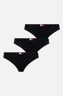Tommy Hilfiger stringi 3-pack kolor czarny UW0UW05641 - Majtki damskie - miniaturka - grafika 1