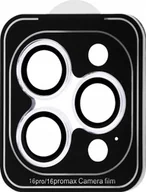 Szkła hartowane na telefon - Osłona Szkło Hartowane 9h Na Obiektyw Aparat Do Iphone 16 Pro / 16 Pro Max - Biały / Cppaip16pm02 - miniaturka - grafika 1