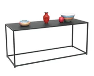 Ławy i stoliki kawowe - DanDiBo Stolik Kawowy Czarny Metalowy Kwadratowy 110x50x40 cm Stolik Boczny Pokój Dzienny 96470 Stolik Sofa Stolik Pokój Dzienny Stolik Nowoczesny - miniaturka - grafika 1