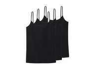 Koszulki i topy damskie - esmara® Podkoszulki damskie z bawełną, 3 sztuki (Czarny, XL(48/50)) - miniaturka - grafika 1