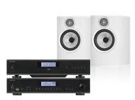Zestawy stereo - Rotel A12 MKII (czarny) + CD14 MKII (czarny) + 606 S3 (biały) - miniaturka - grafika 1