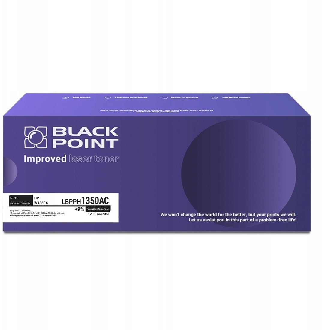 Toner Black Point Toner BP S+ HP W1350A chip BLH1350ACBCBW