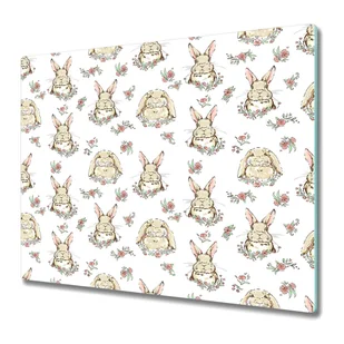 Dekoracyjna Deska Kuchenna ze Szkła 60x52 cm - Króliki jasnobrązowe - Deski do krojenia Dekoracyjna Deska Kuchenna ze Szkła 60x52 cm - Króliki jasnobrązowe - Deski do krojenia - miniaturka - grafika 1