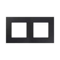 Klawisze i ramki - Polmark Ramka podwójna Rosa czarna R-2Q.CZ - miniaturka - grafika 1