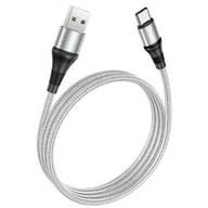 Kable USB - HOCO kabel USB A do Typ C 3A Excellent X50 1m szary - miniaturka - grafika 1