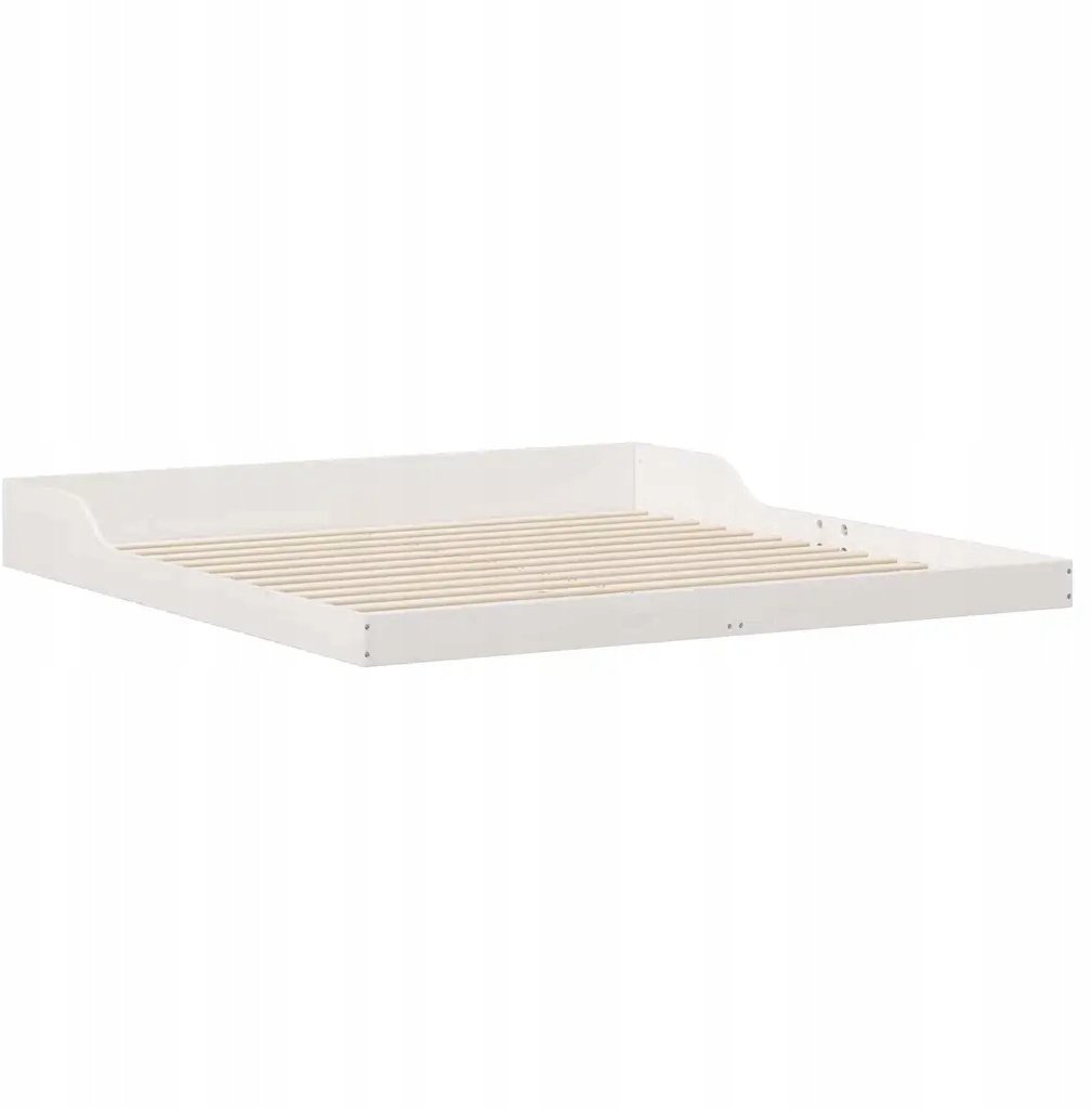 vidaXL Ramka łóżka Biały 200 x 200 cm Lite drewno sosnowe