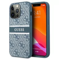 Etui i futerały do telefonów - Guess 4G Printed Stripe - Etui iPhone 13 Pro niebieski GUHCP13L4GDBL - miniaturka - grafika 1