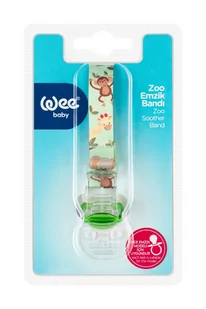 WEE BABY PASEK DO SMOCZKA WZÓR ZOO ZIELONY - Smoczki uspokajające - miniaturka - grafika 1