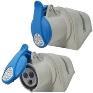 Gniazdka elektryczne - Gniazdo Ścienne Przemysłowe 3-Biegunowe 230V 32A - miniaturka - grafika 1