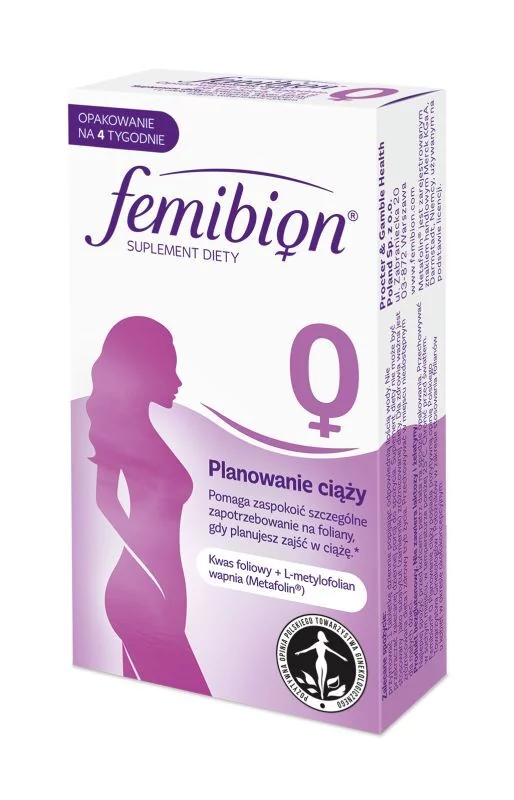 Merck SP.Z O.O. Femibion 0 Planowanie ciąży dla kobiet planujących ciążę 28 tabletek 3276041