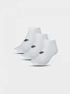 Skarpetki męskie - Męskie skarpetki stopki (5-pack) 4F 4FWMM00USOCM282 - białe - miniaturka - grafika 1