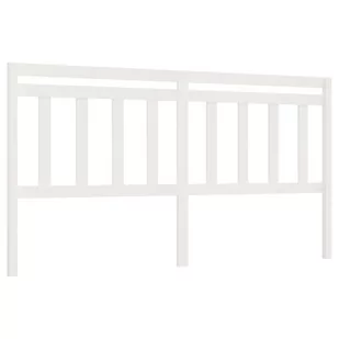 Lumarko Wezgłowie łóżka, białe, 206x4x100 cm, lite drewno sosnowe - Inne meble do sypialni - miniaturka - grafika 3