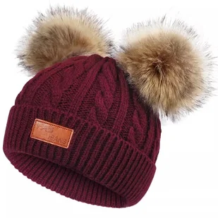 Czapka dziecięca Fine-Burgundy KP21563 - Czapki dla dzieci - miniaturka - grafika 1