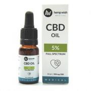 Żele i maści lecznicze - HempWISH HempWish Olej konopny CBD 5% Full Spectrum 10ml - miniaturka - grafika 1