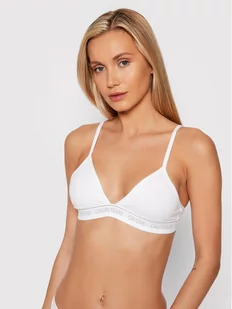 Calvin Klein Underwear Biustonosz braletka Triangle 000QF5953E Biały - Biustonosze - miniaturka - grafika 1