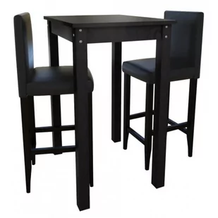 Czarny stolik barowy z 2 krzesłami – Arsen 2X - Meble ogrodowe - miniaturka - grafika 1