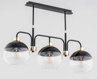 Alfa Almary Black lampa wisząca 3xE27 czarna/złota 63002 63002 - Lampy sufitowe - miniaturka - grafika 1