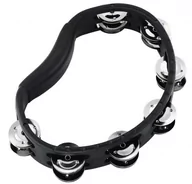 Instrumenty perkusyjne - Meinl Percussion Percussion HTMT1BK Tambourine (plastik ABS) z niklowanymi obejmami stalowymi (2-rzędowymi), model ręczny, kolor czarny HTMT1BK - miniaturka - grafika 1